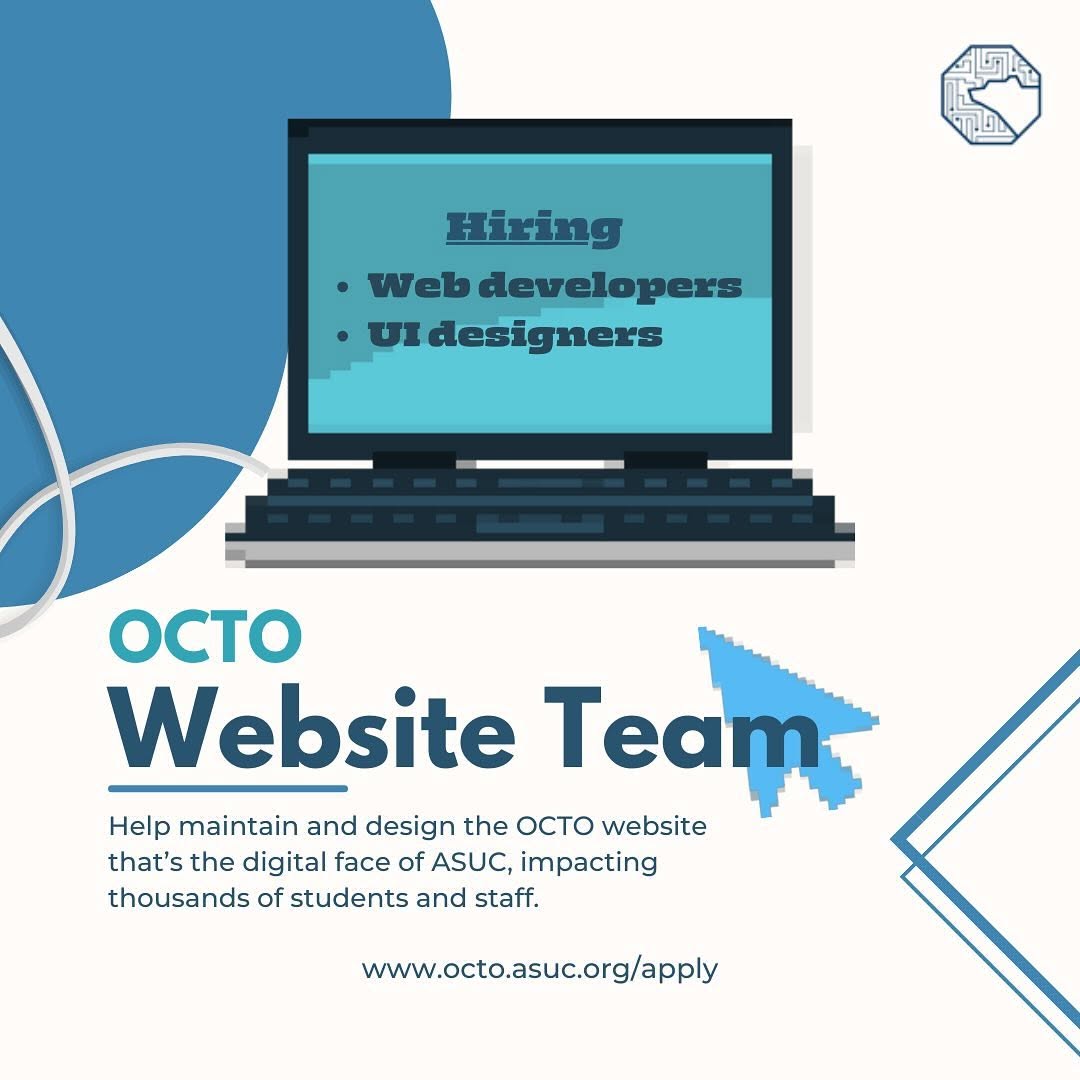 www.octo.asuc.org is recruiting designers &amp; developers for Fall 2024!

This 