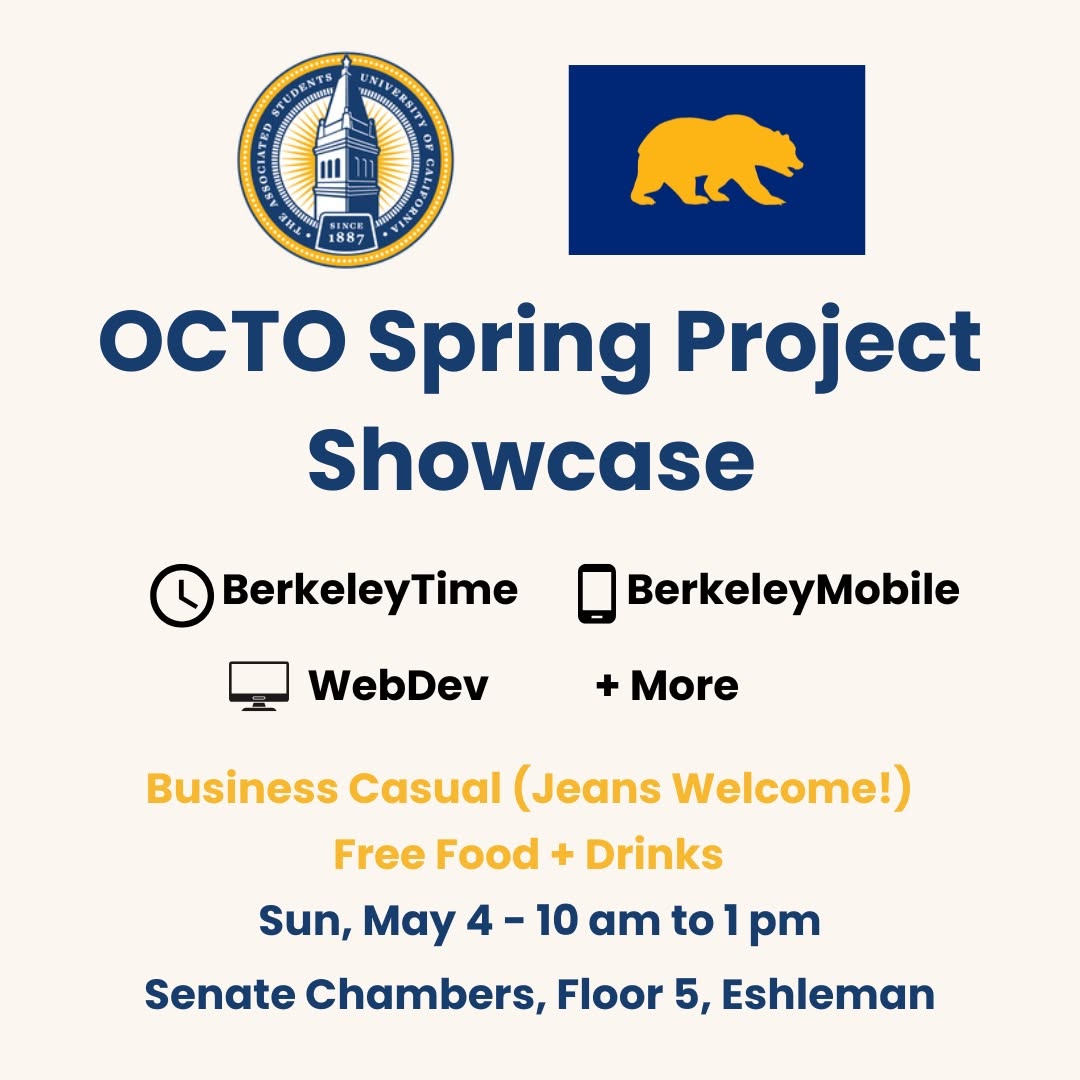 🚨 ASUC OCTO SPRING SHOWCASE 🚨

See what your fellow Cal students built this se
