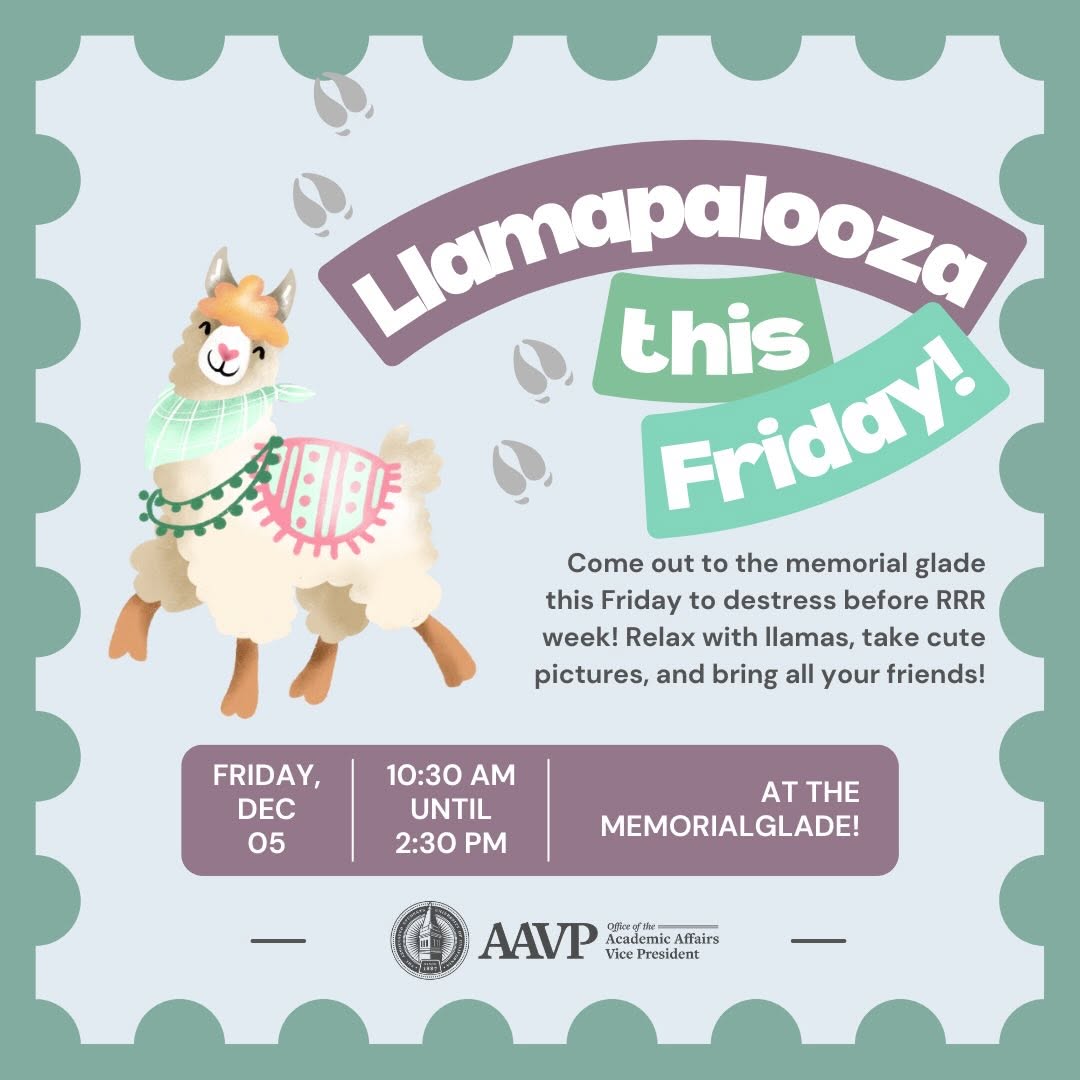 Get away from the drama come see llamas! 🦙✨

Before RRR week sets in, come hang