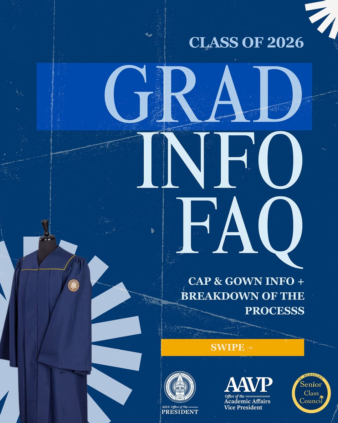 Confused about the new graduation gowns? Let’s clear the air. 🐻⬇️

NO. You are 