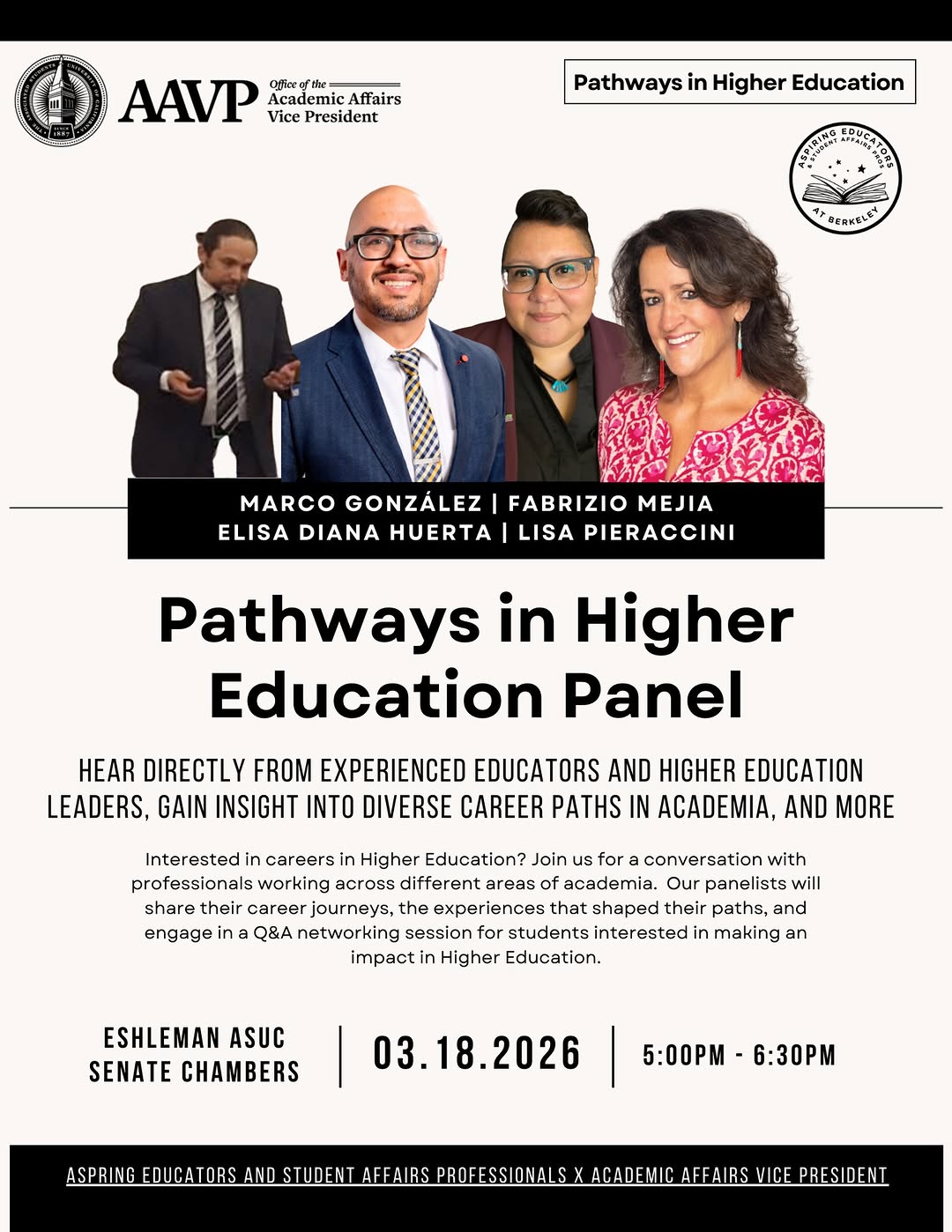 We are so excited for our Higher Education Panel happening in just 5️⃣ DAYS! In 