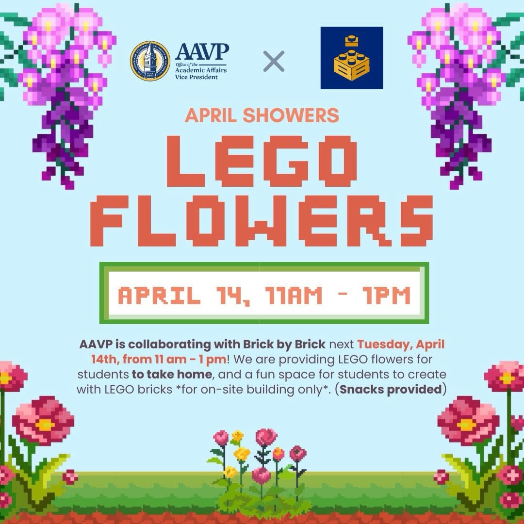 💐 Spring is here and LEGO flowers are blooming on Upper Sproul next Tuesday, Ap