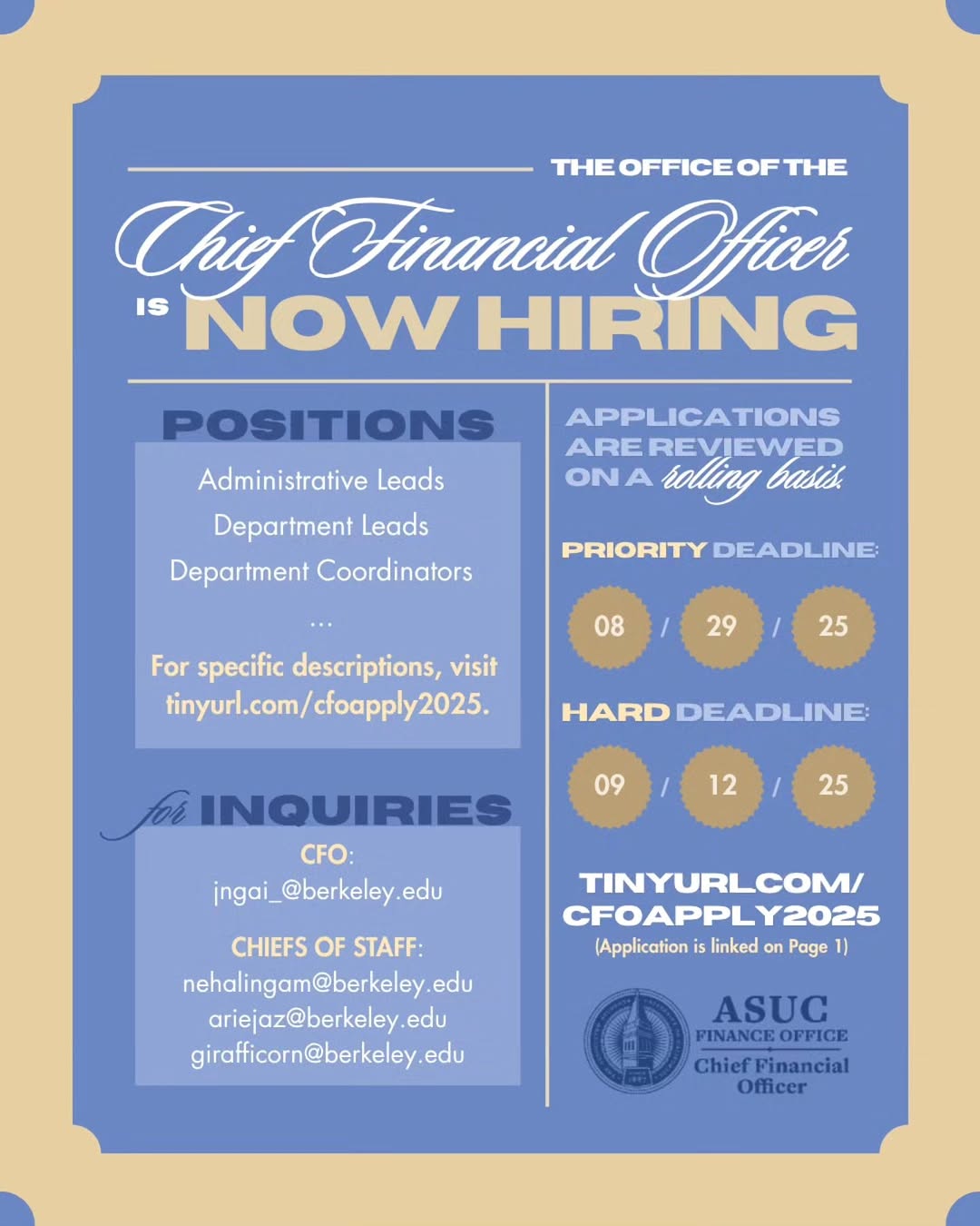Interested in getting involved in the ASUC?

Consider joining the Office of the 