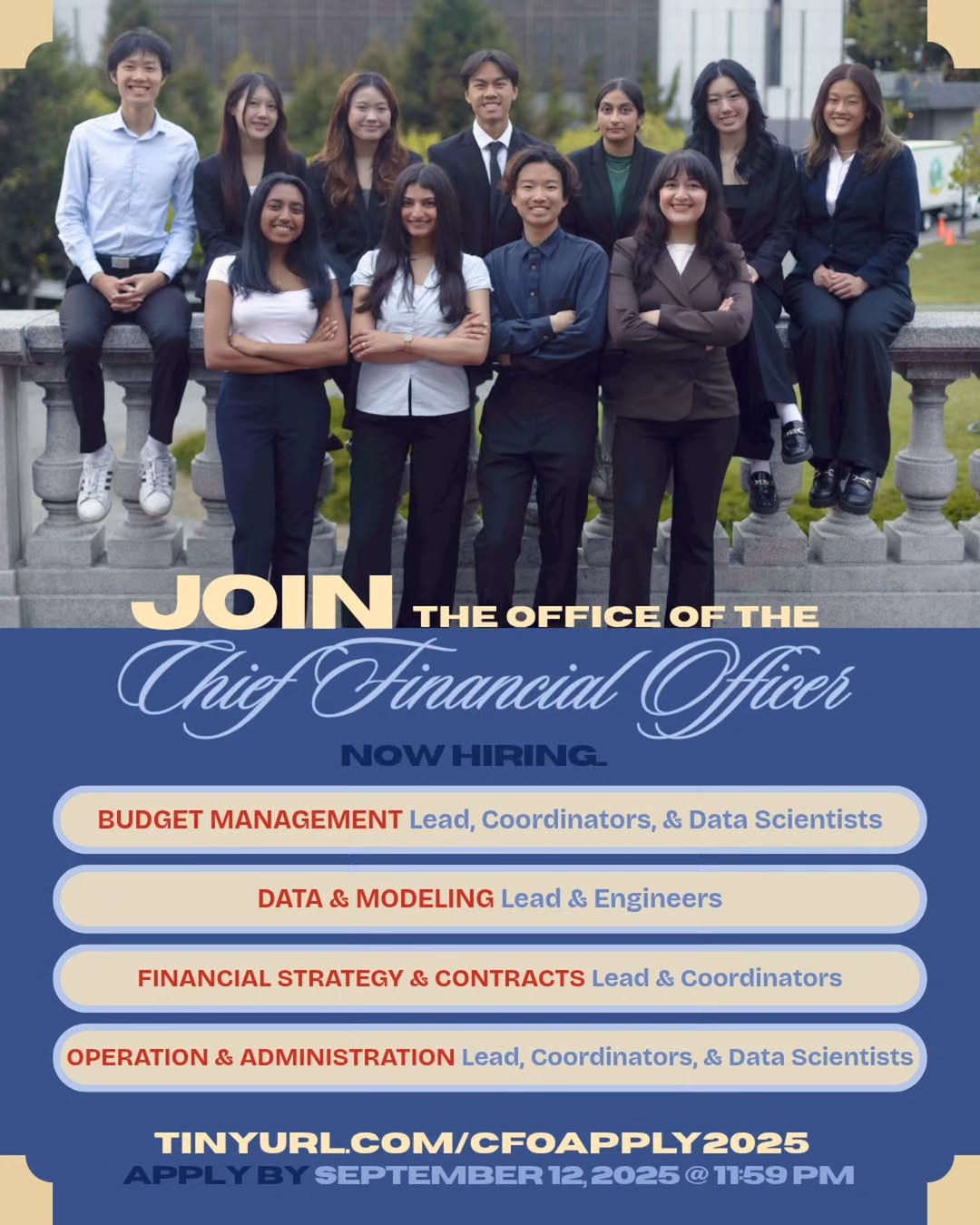 The Office of the Chief Financial Officer is NOW HIRING!

Interested in leveragi