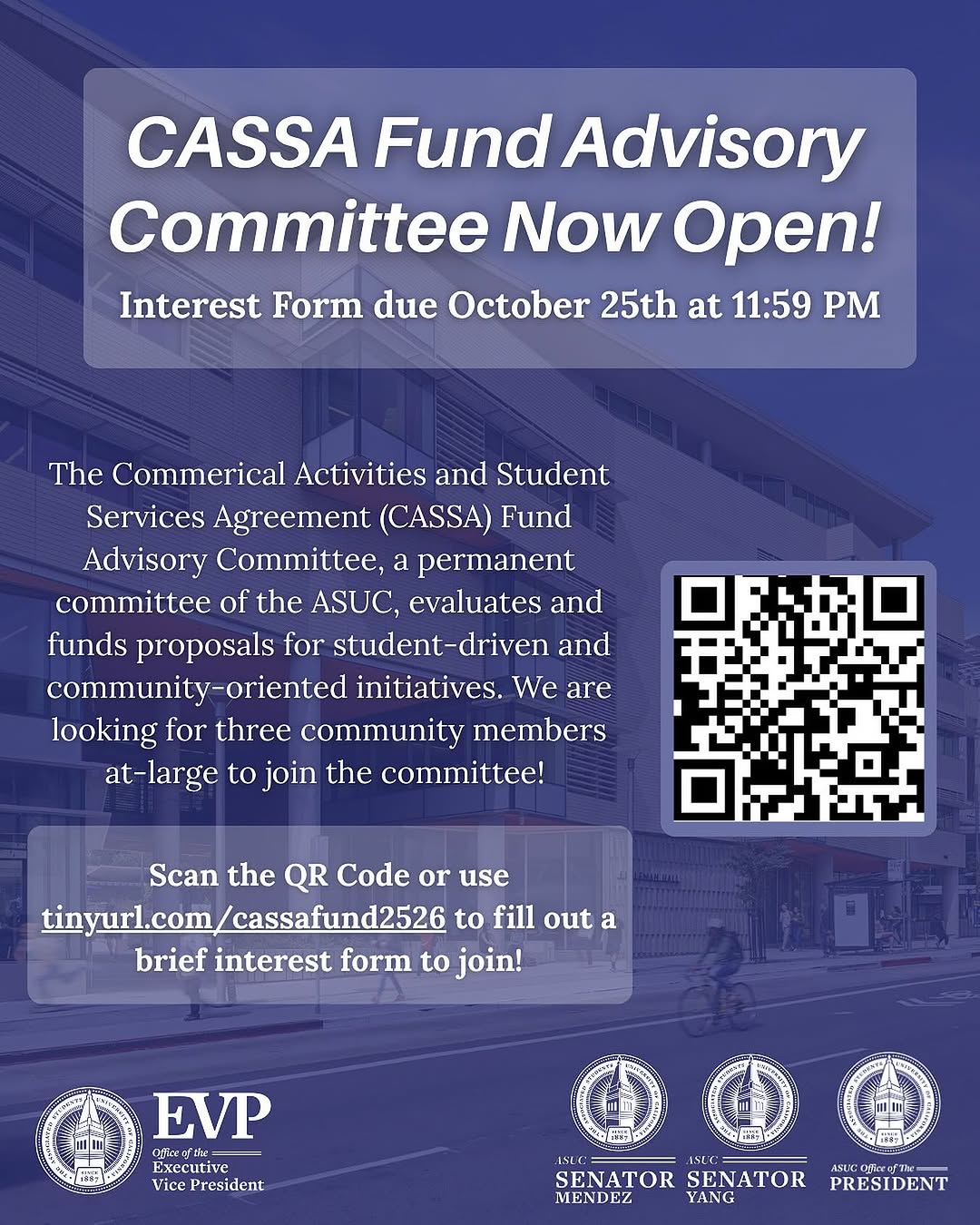 The CASSA Fund Advisory Committee is looking for three community members! 🌟
Joi