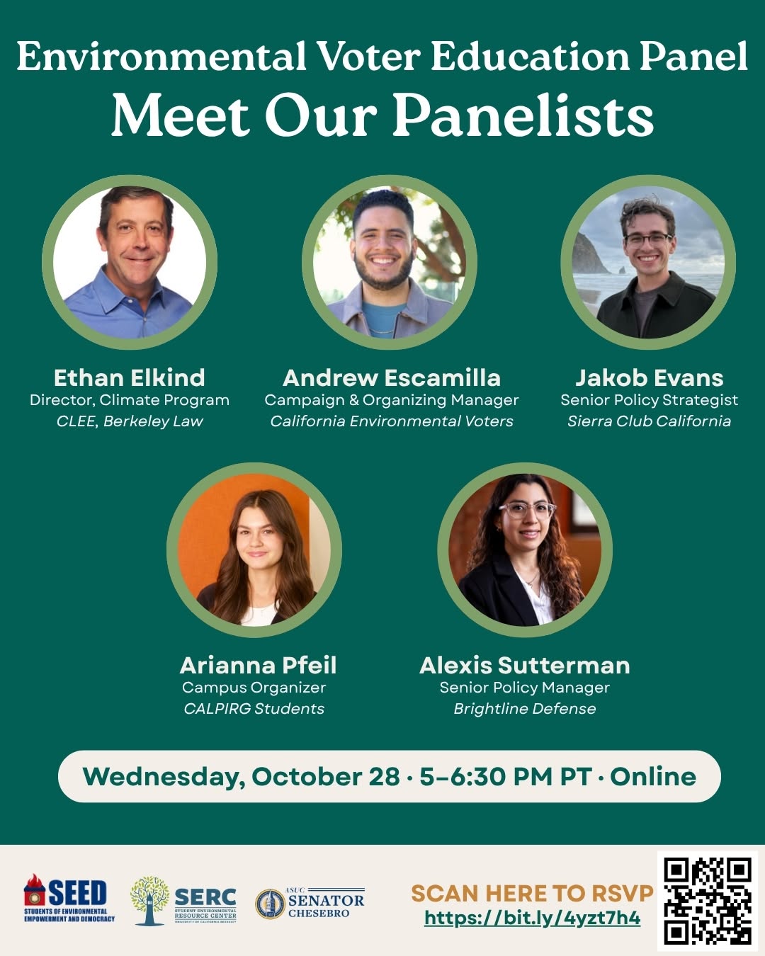 Meet our panelists! 🌎

We’re so excited to announce the speakers for our Enviro
