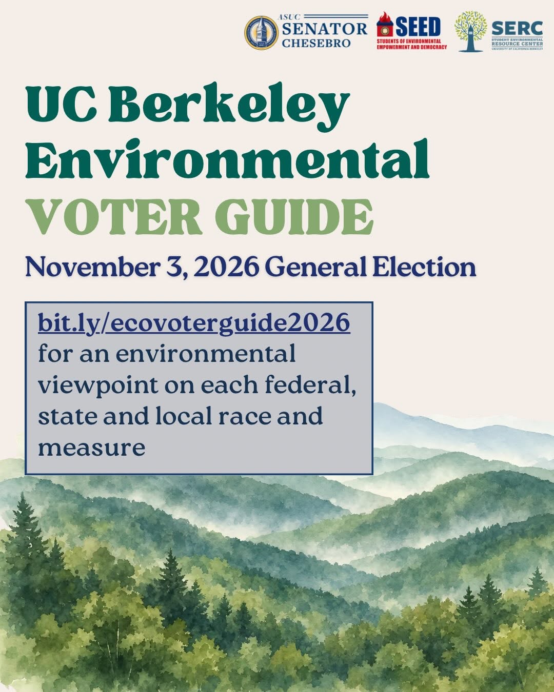Hey Bears!🐻🌎🗳️We’re back with another Eco Voter Guide!

Every election season