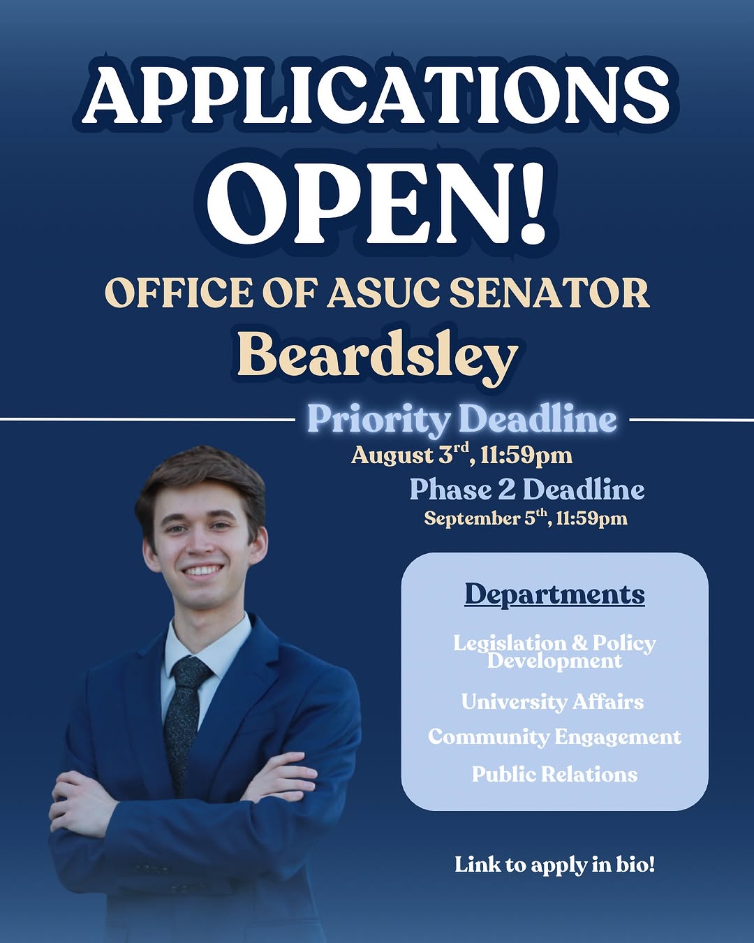Are you interested in gaining experience in student government? Apply to join th