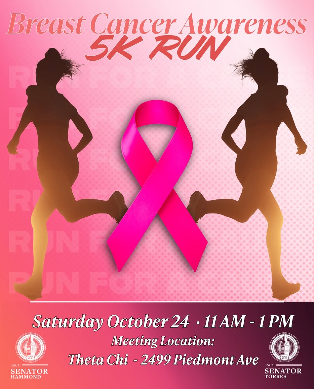 Run with us SATURDAY OCTOBER 24TH! Admission is $5 and all proceeds go to Breast