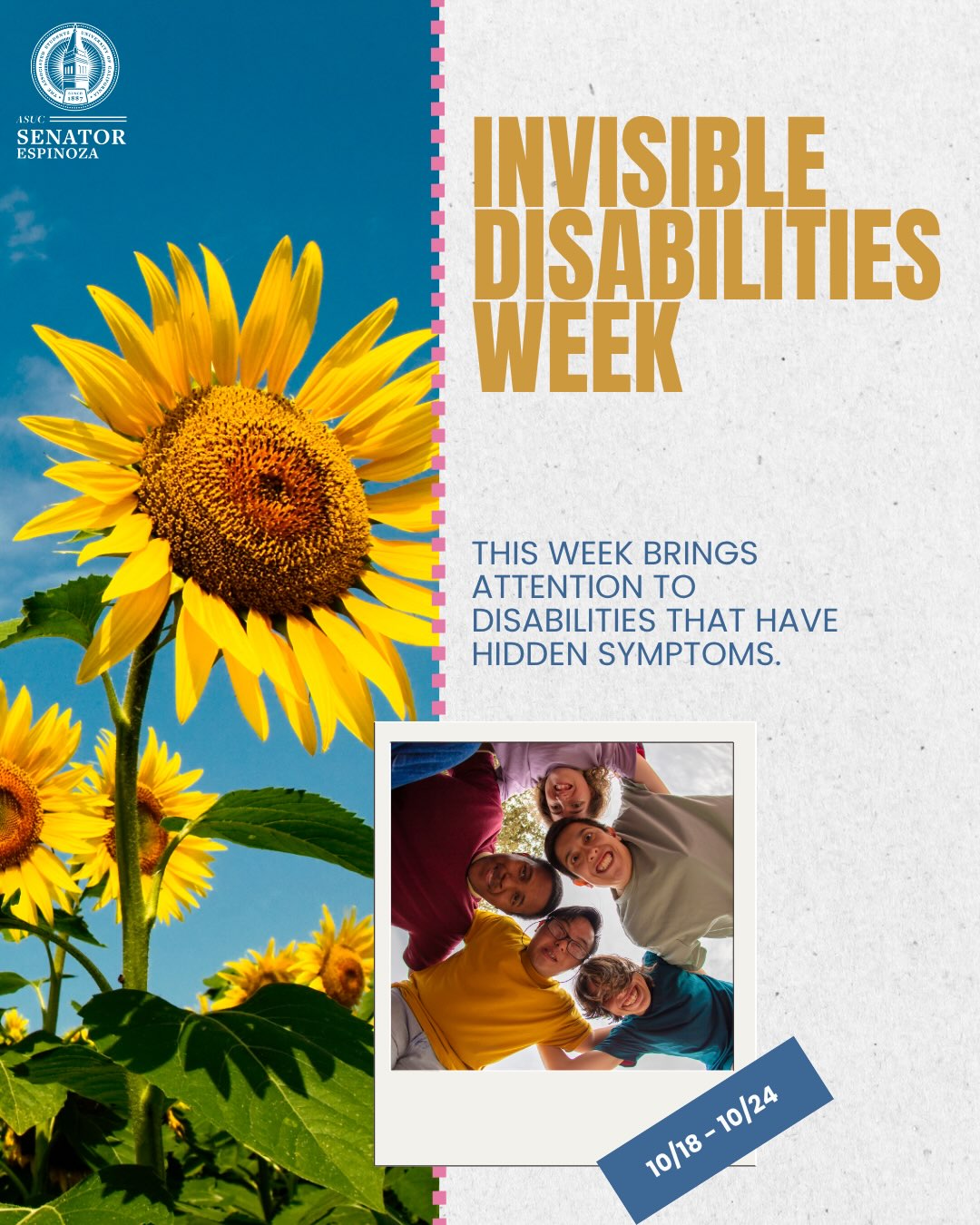 October 18th - October 24th is an important week to recognize those with hidden 