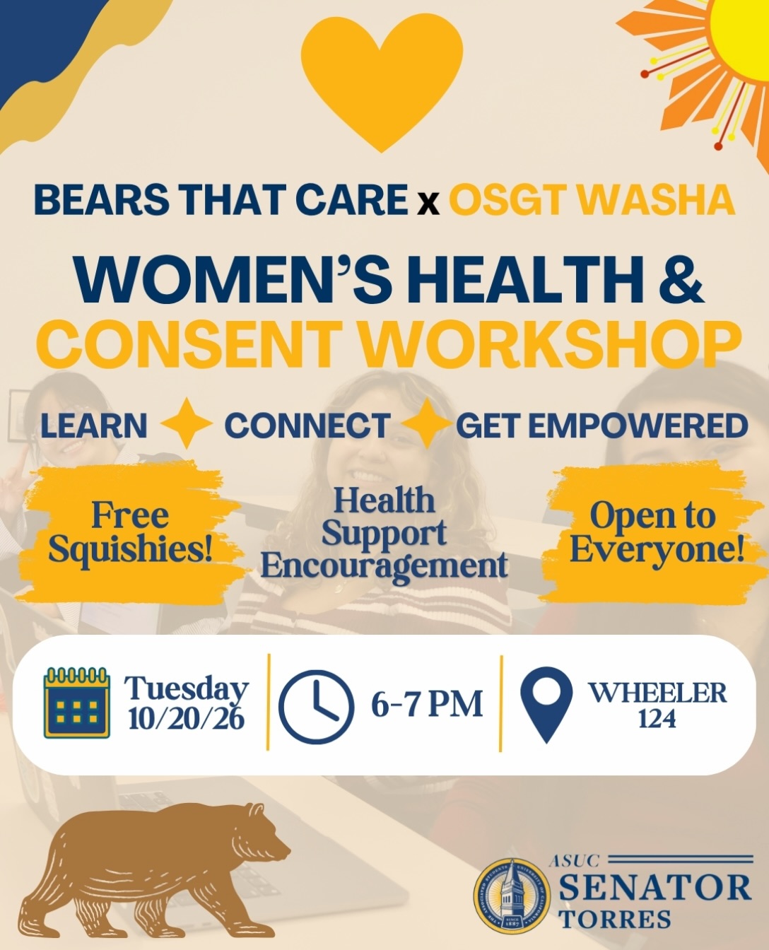 Our Womxn’s and Sexual Health Advocacy (WASHA) Dept is partnering with Bears tha