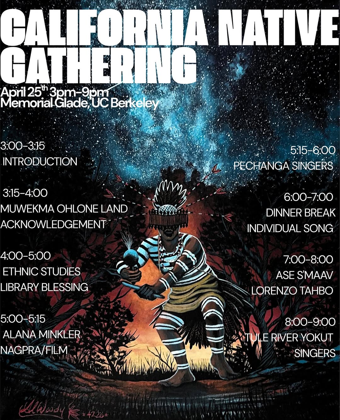 The day is almost here!! This is our official schedule of events for the Califor