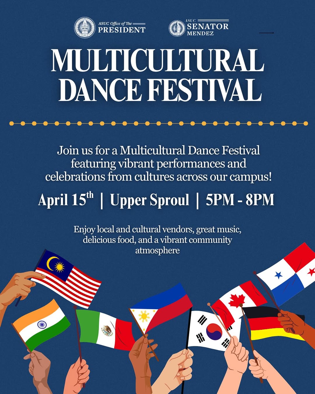 Come dance with us! 🕺 

On April 15, from 5-8PM, join the Office of the Preside