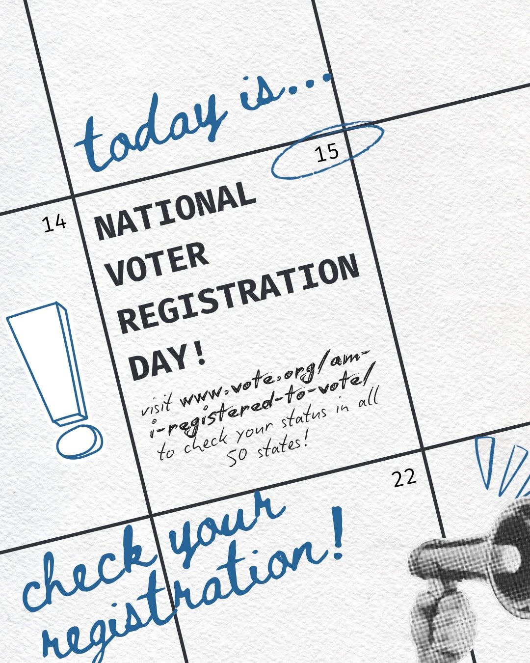 TODAY IS NATIONAL VOTER REGISTRATION DAY🗳️🗳️
Check your status at: www.vote.or
