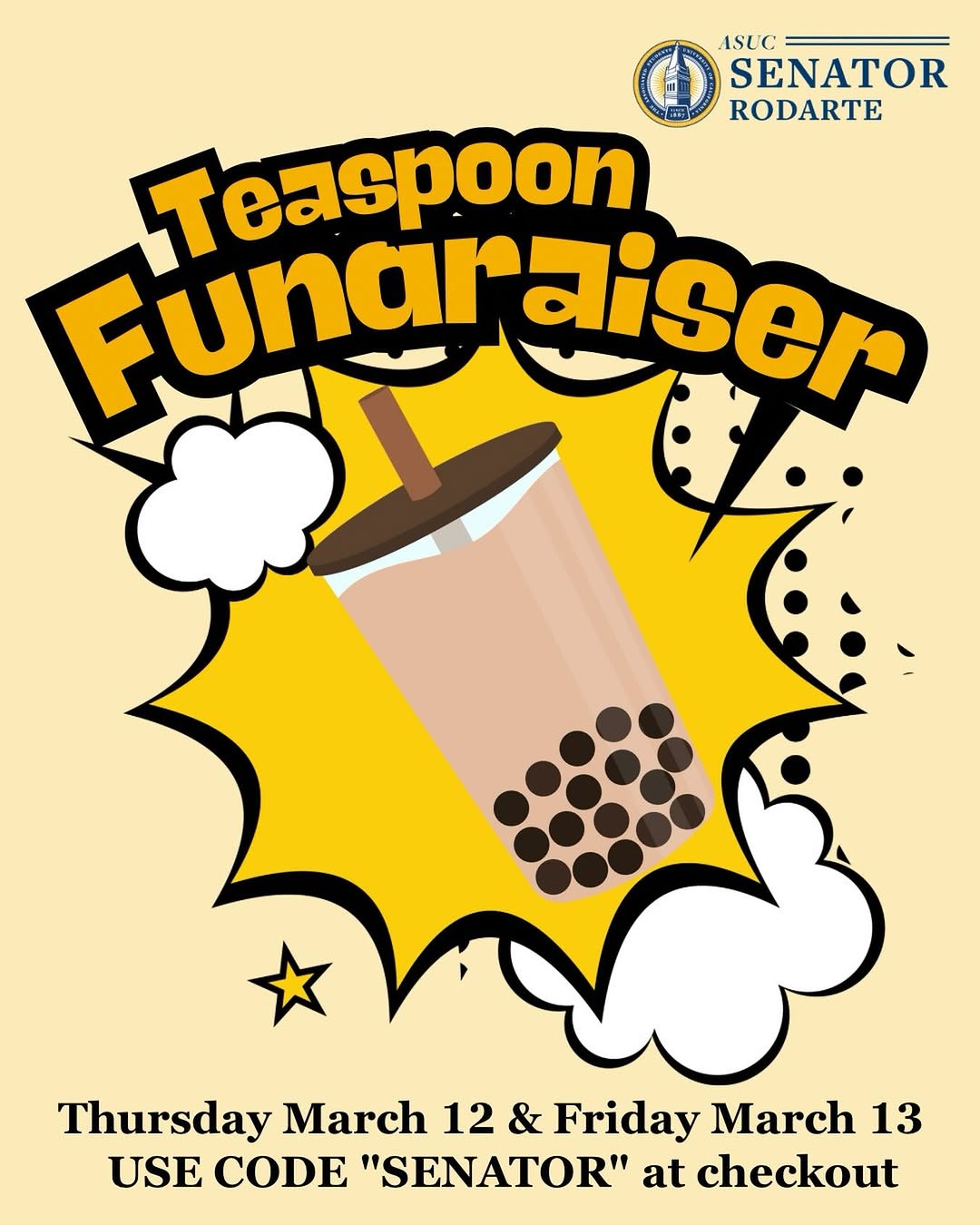 Join us as we host a fundraiser with @teaspoonberkeley on Thursday March 12th an