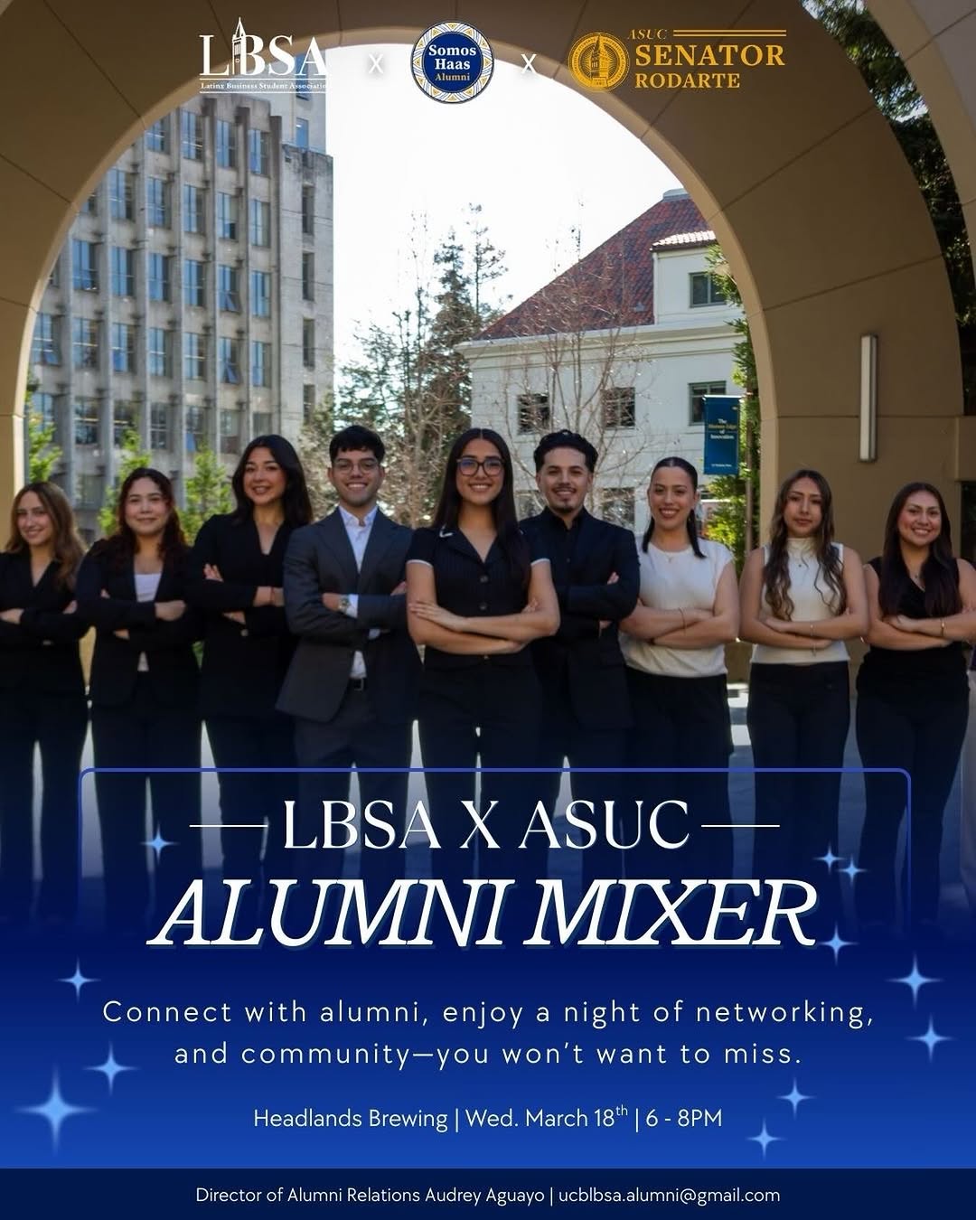 Join us for an LBSA x Somos Haas x ASUC Alumni Mixer! 🫵🏼 Connect with alumni, 
