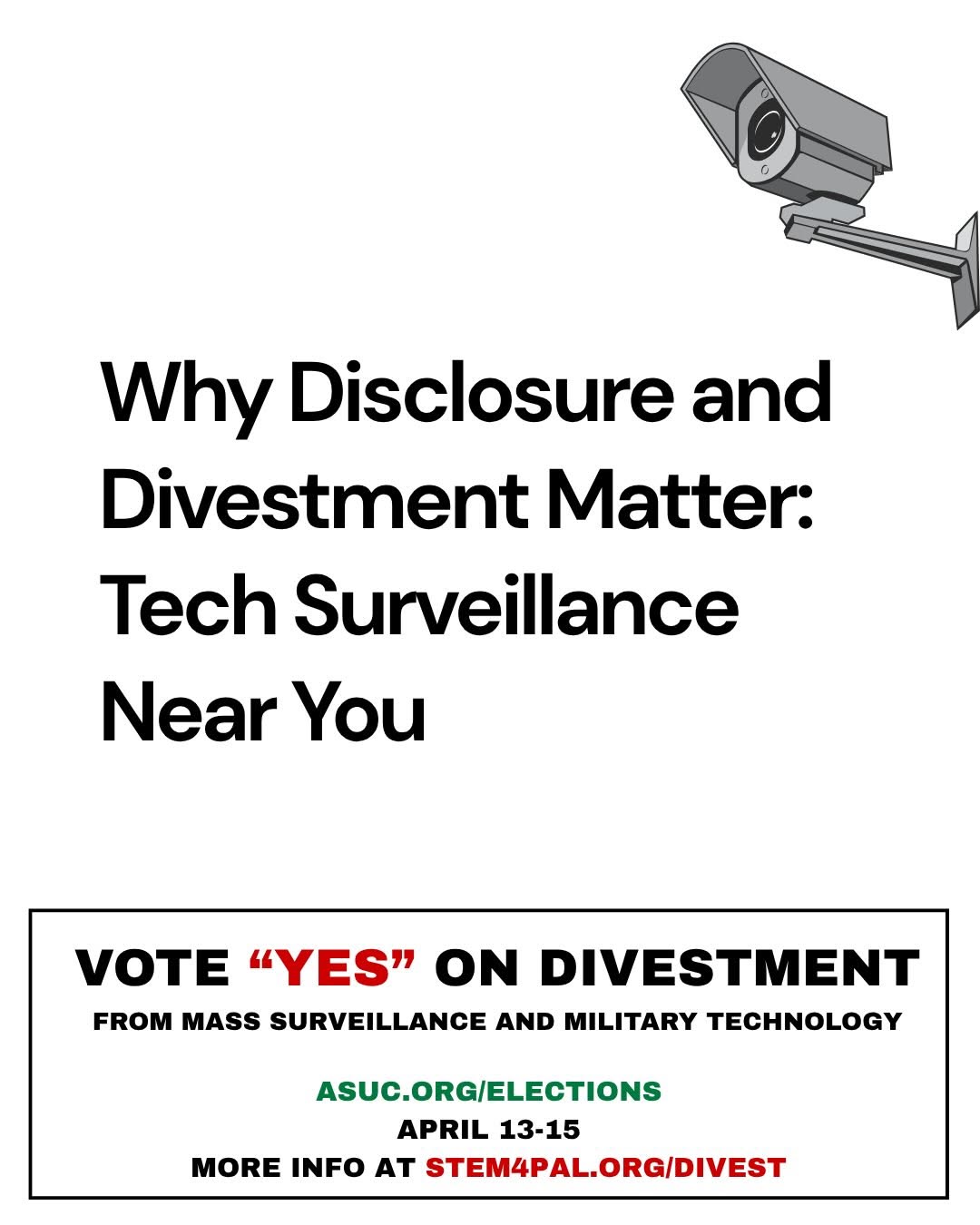 Surveillance technology directly impacts our communities, swipe to learn more

V