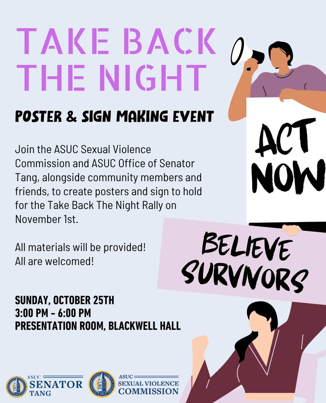 MAKE SIGNS, RAISE YOUR VOICE 💜✊

Join us for a sign & poster-making event in pr