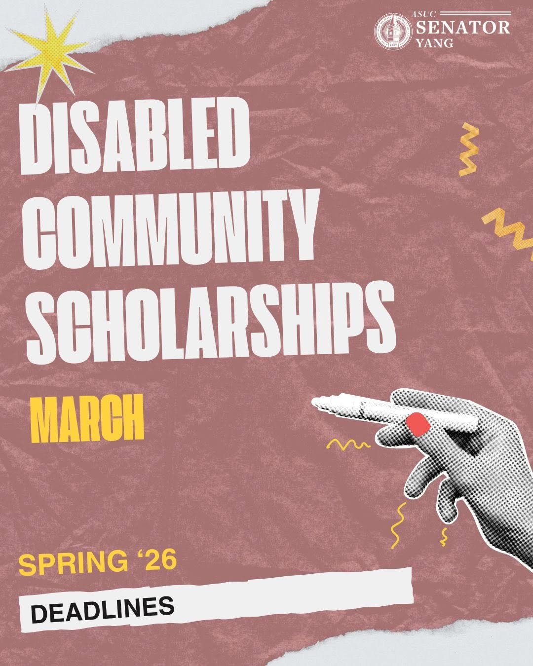 Our team has compiled a list of March scholarships for those in the disabled com
