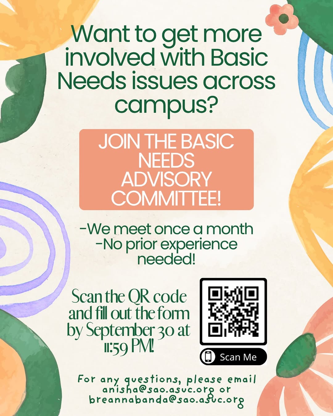 Want to get more involved in Basic Needs advocacy at UC Berkeley?  Join the Basi