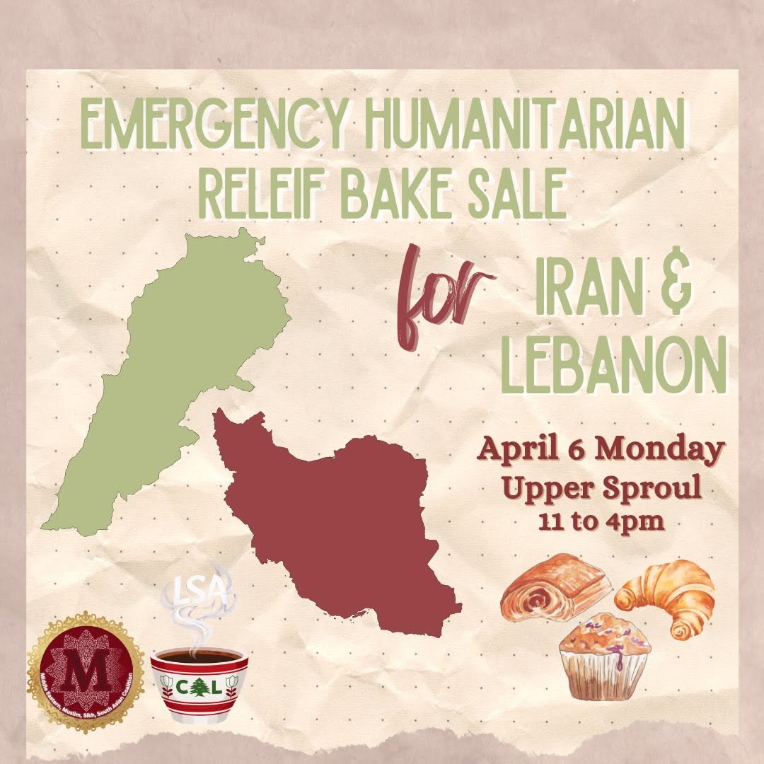 Join us this Monday for delicious baked goods! We will be tabling on Sproul Plaz