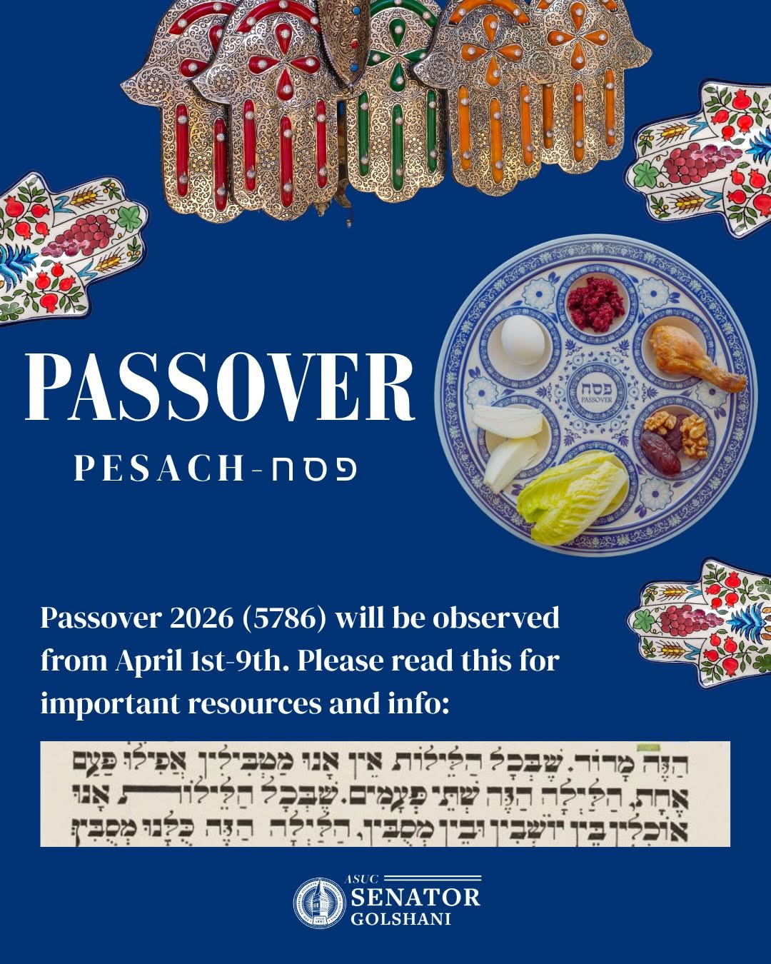 Chag Sameach! Additional information regarding resources at UC Berkeley for Pass