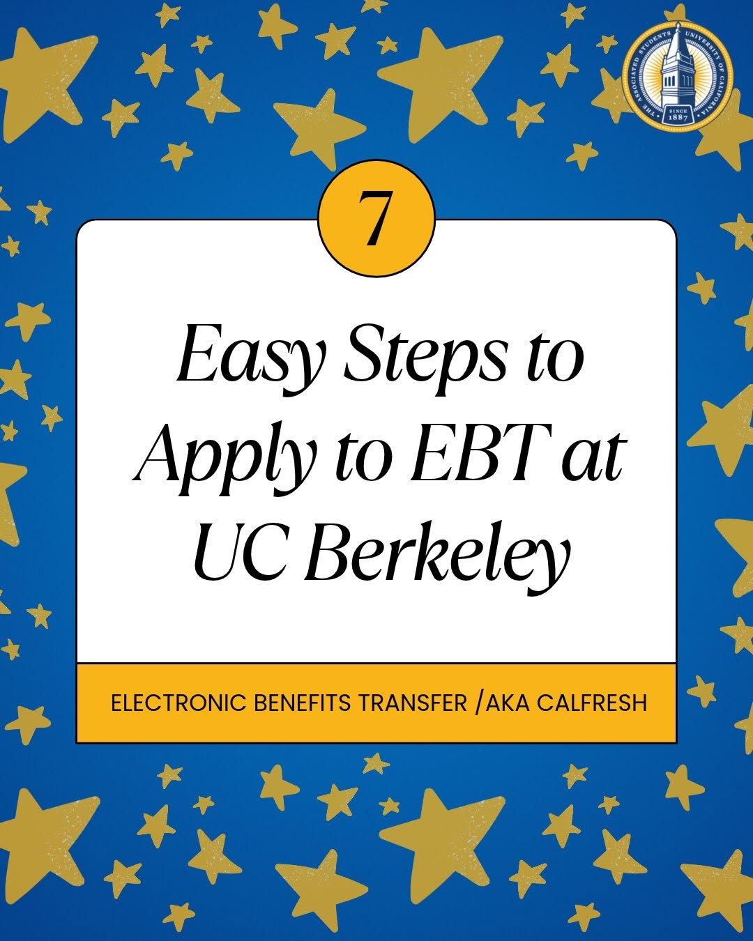 Groceries made simple! 🛒✨

UC Berkeley students may be eligible for CalFresh (E