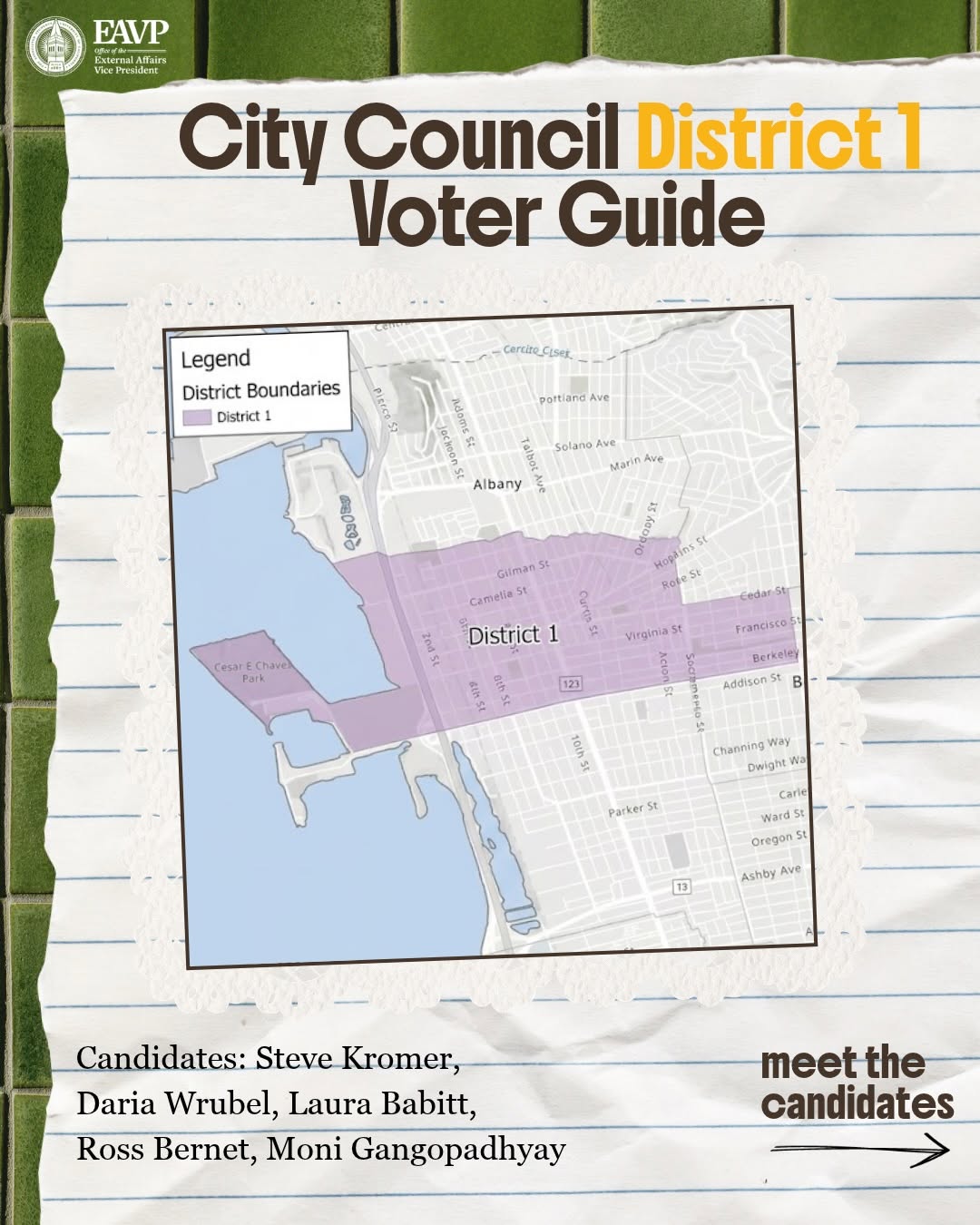 🗳️ DISTRICT 1 VOTING GUIDE! (part 1/4 of our candidate series) Swipe through to