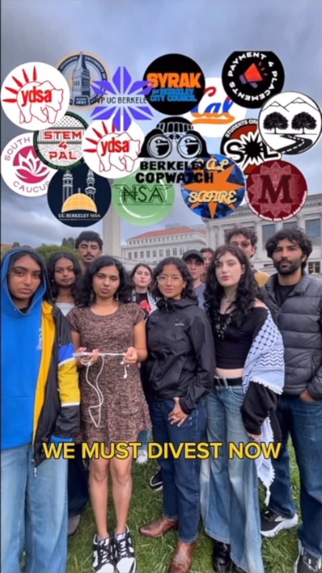 VOTE ‘YES’ to DIVEST❗️

Visit asuc.org/elections to vote against blood money and