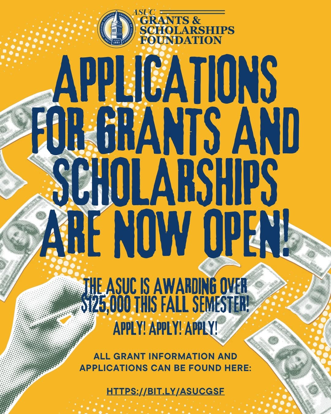 GRANTS AND SCHOLARSHIPS APPLICATIONS ARE OPEN! APPLY FOR FUNDING BY OCTOBER 2ND 