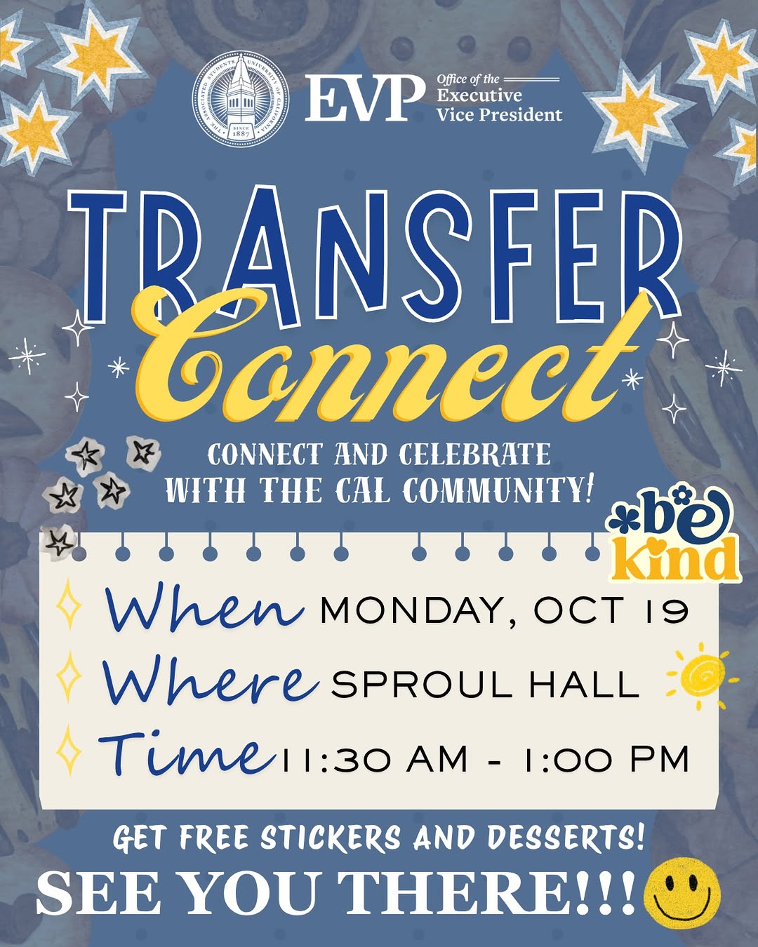 Calling all transfer students! 📣

The Office of the Executive Vice President is