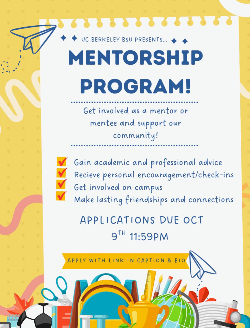 BSU x ASUC Senator Jeffery Mentorship Program

…has an awesome opportunity for Y